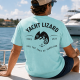 Yacht Lizard Garment-Dyed Logo T-Shirt - Chalky Mint
