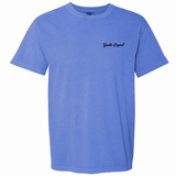 Yacht Lizard Garment-Dyed Logo T-Shirt - Flo Blue (2XL-4XL)