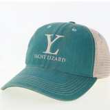 Yacht Lizard® Legacy Trucker Hat – Aqua/Khaki