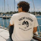 Yacht Lizard Garment-Dyed Logo T-Shirt Ivory
