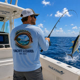 Mens Long Sleeve Performance Shirt Lizard Eye - Light Blue